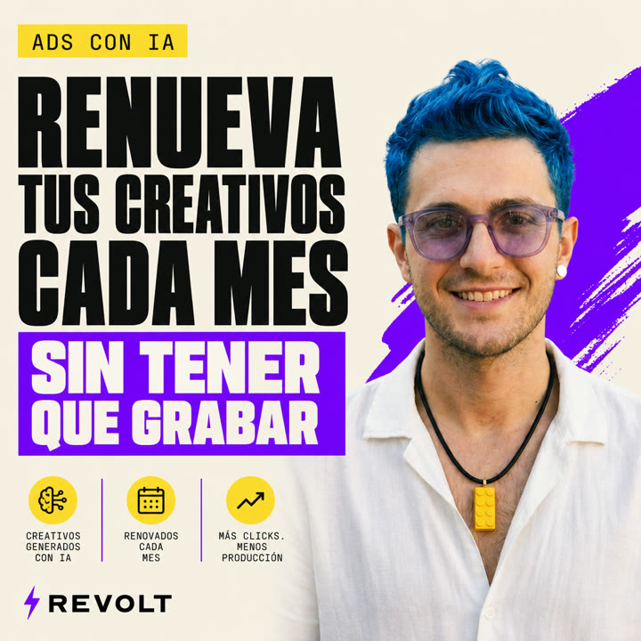 Flyer Revolt · Renueva tus creativos